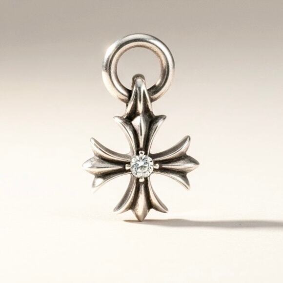 Chrome Hearts Other - Chrome Hearts Sterling Silver & Diamond Plus Cross Pendant .925